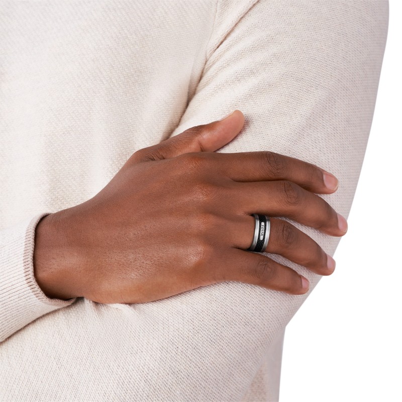 Bague Fossil en acier