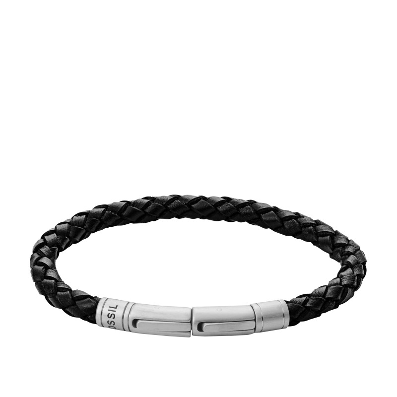 Bracelet Fossil en acier et cuir