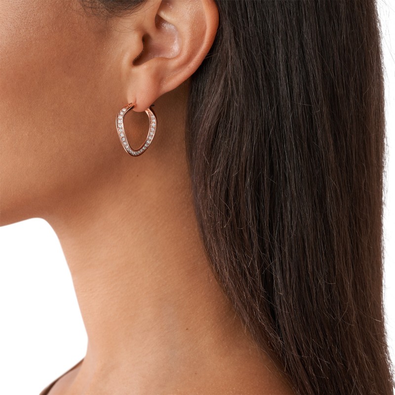 Boucles d'oreilles Fossil en acier