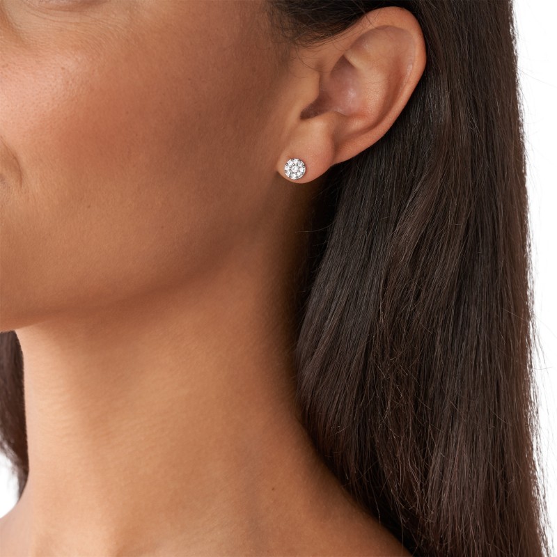 Boucles d'oreilles Fossil en acier