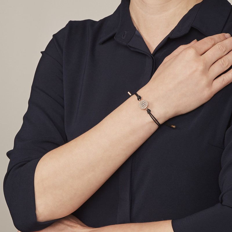 Bracelet Fossil en acier et cuir