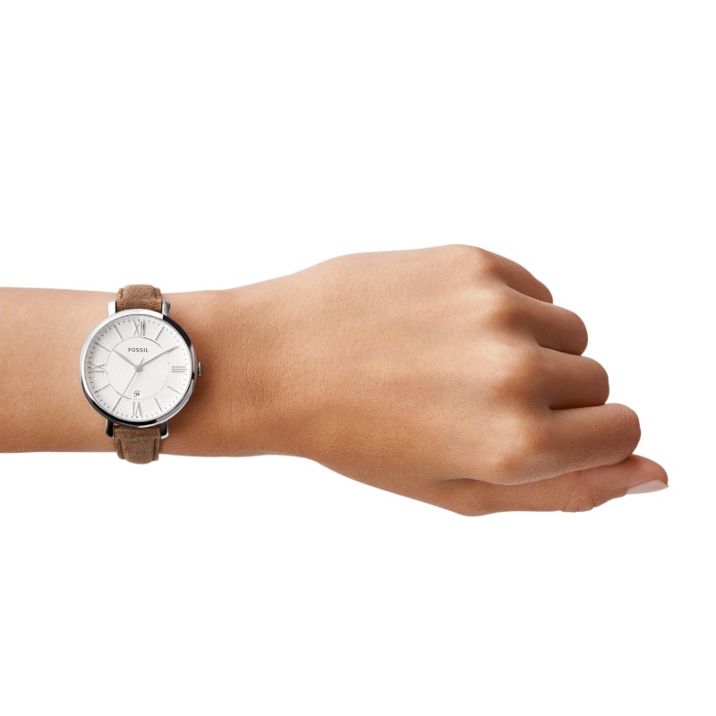 Montre Fossil Jacqueline bracelet en cuir brun