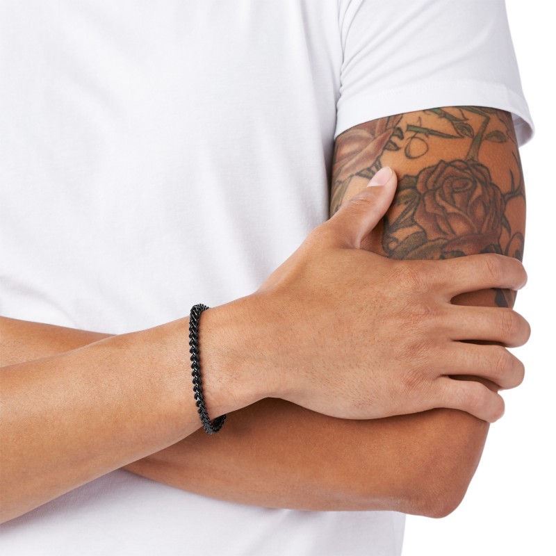 bracelet homme Diesel en acier noir