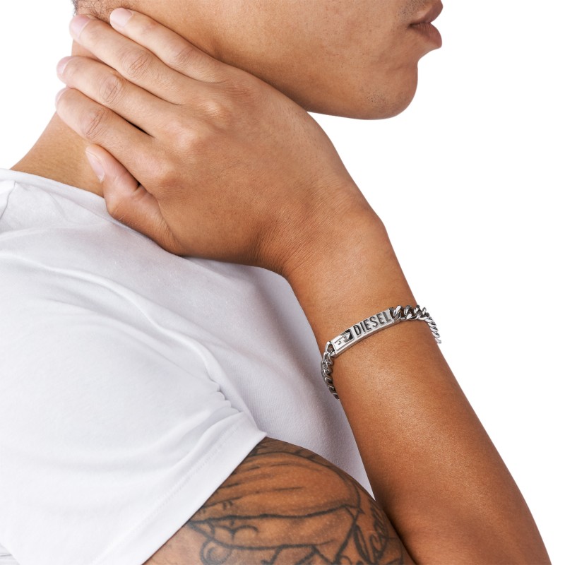 Gourmette en acier avec Logo Diesel