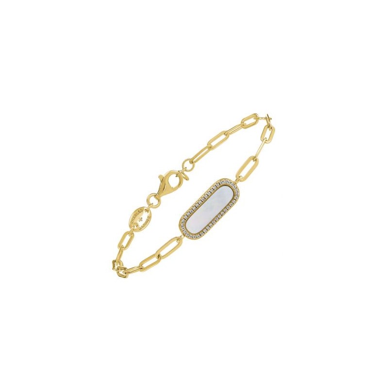 Bracelet Femme Charles Garnier en Argent Doré et Oxydes de Zirconium