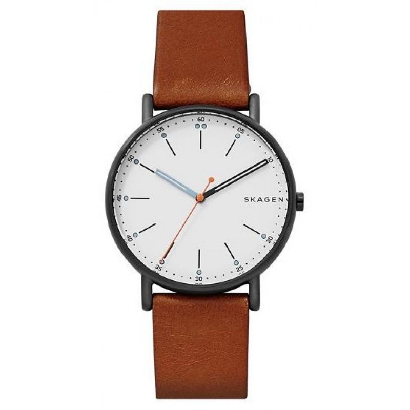 Montre Homme Skagen Collection SIGNATUR en Cuir Brun