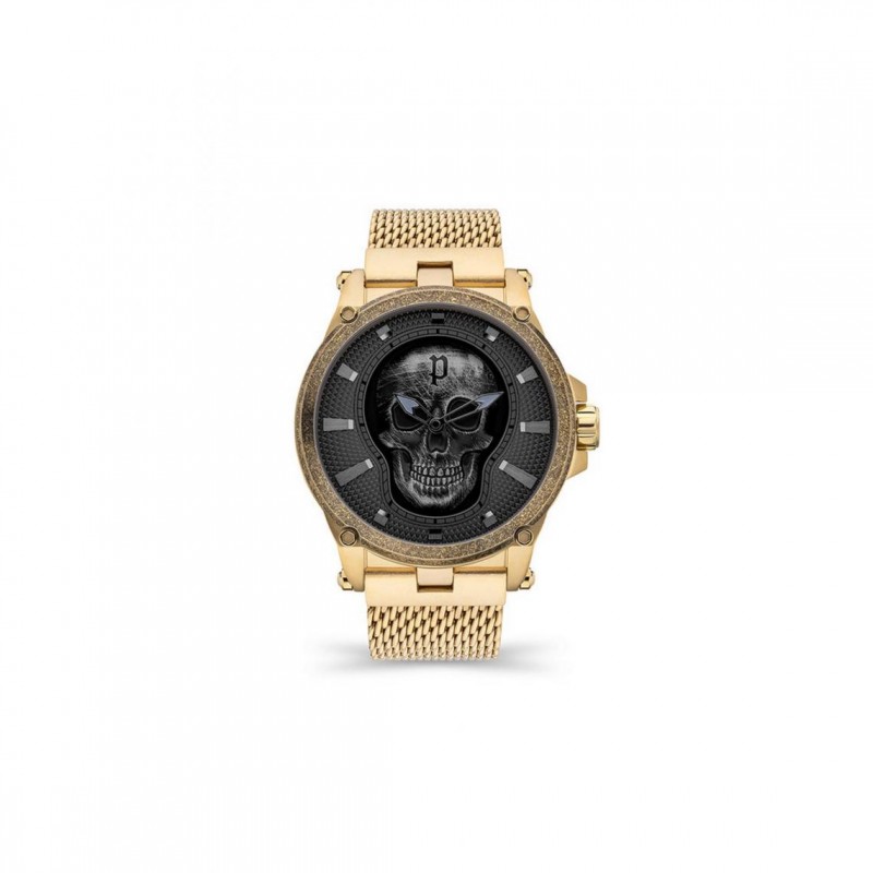 Montre Homme Police Collection VERTEX Bracelet en Acier Doré