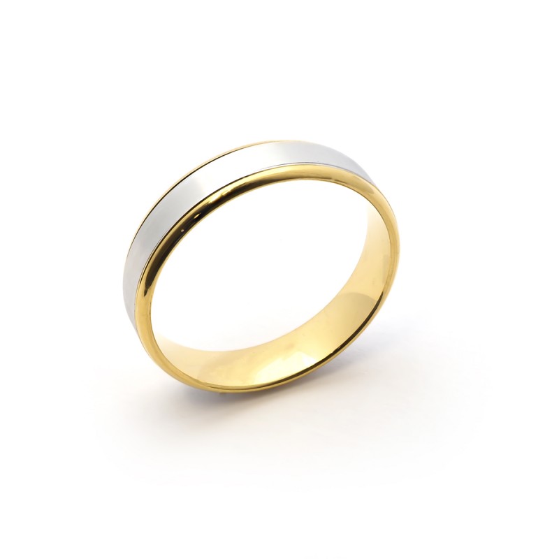 Alliance de mariage Homme Ruban 5 mm ors 750/000 5,93g