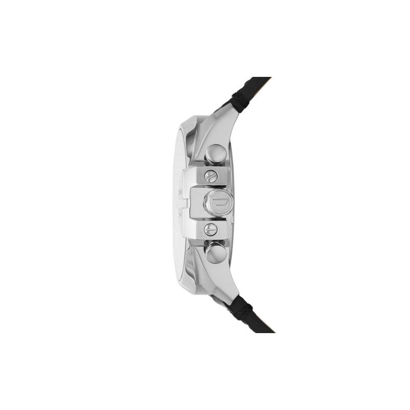 Montre Homme Diesel Mega Chief Bracelet en Cuir Noir