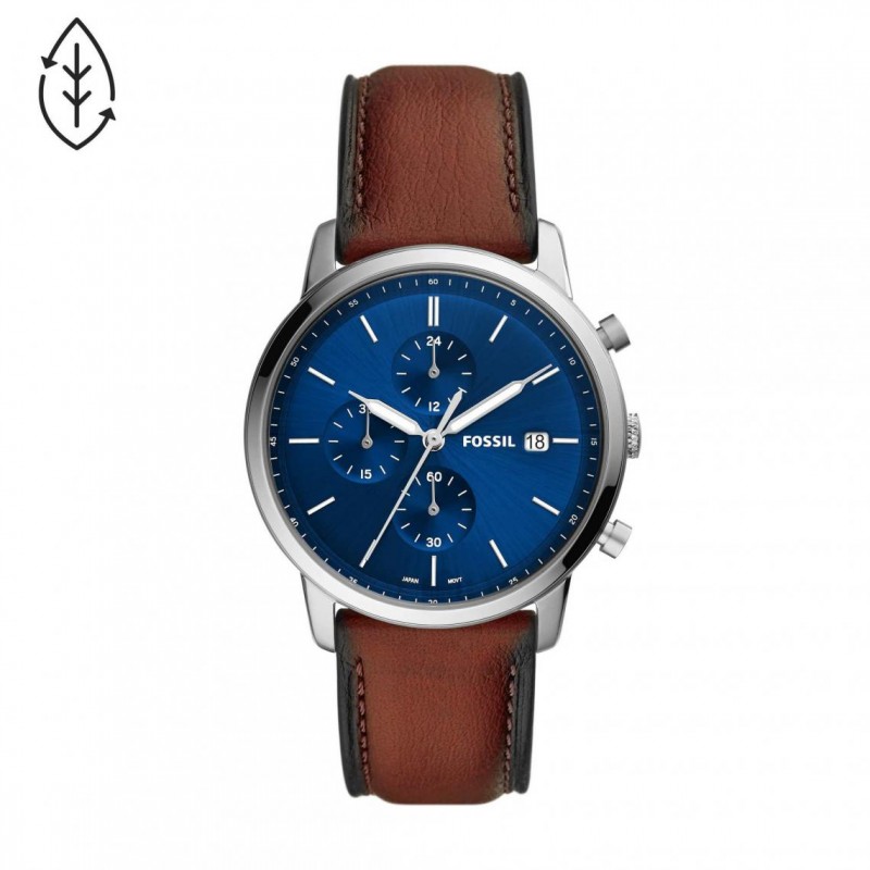 Montre Fossil Homme THE MINIMALIST Bracelet en Cuir Marron