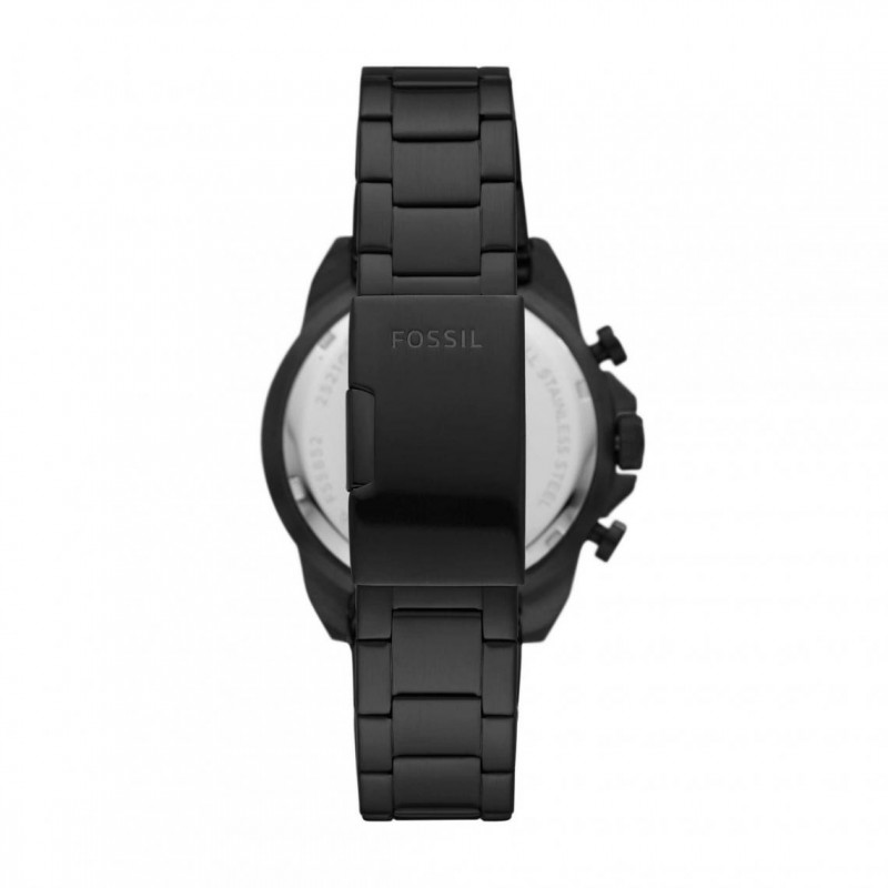 Montre Fossil Homme Collection BRONSON Bracelet en Acier Noir
