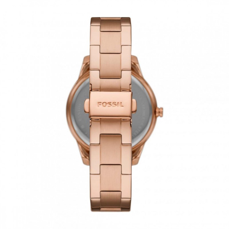 Montre Fossil Femme Collection STELLA Bracelet en Acier Doré Rose
