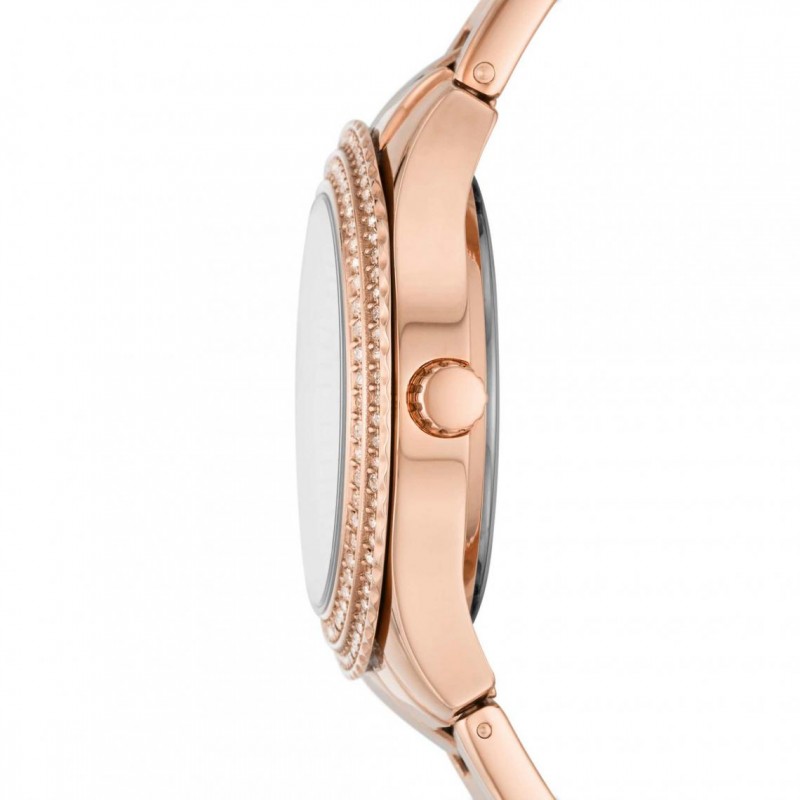 Montre Fossil Femme Collection STELLA Bracelet en Acier Doré Rose