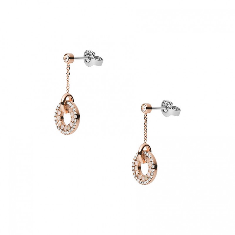 Boucles d'oreilles Fossil en acier