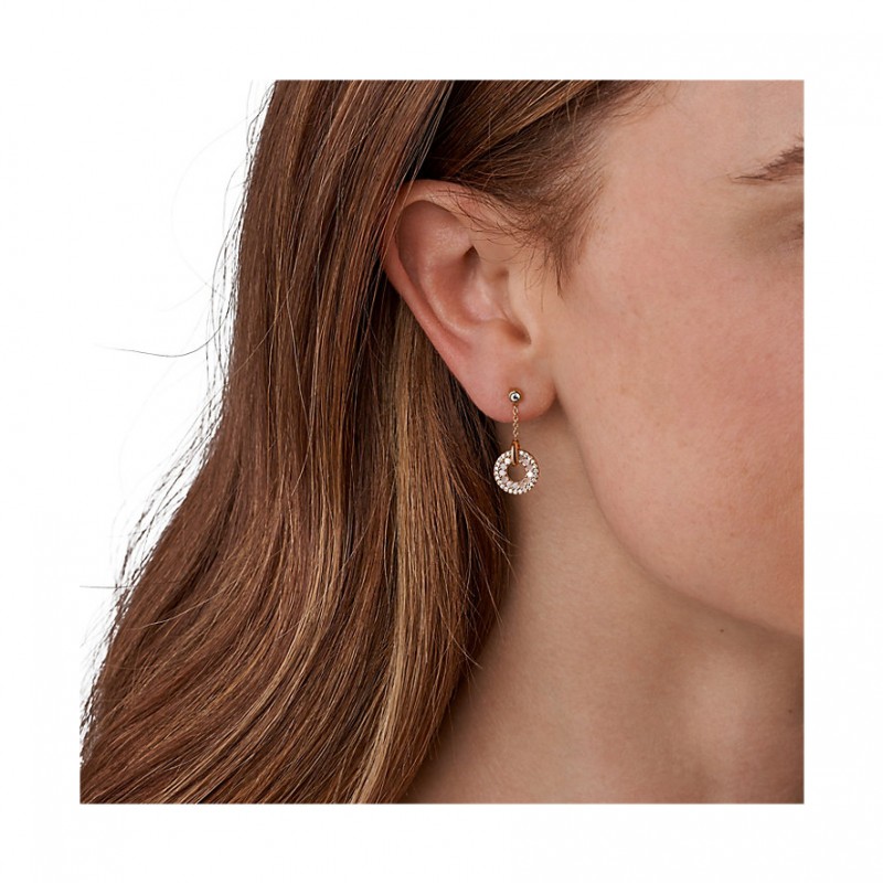 Boucles d'oreilles Fossil en acier