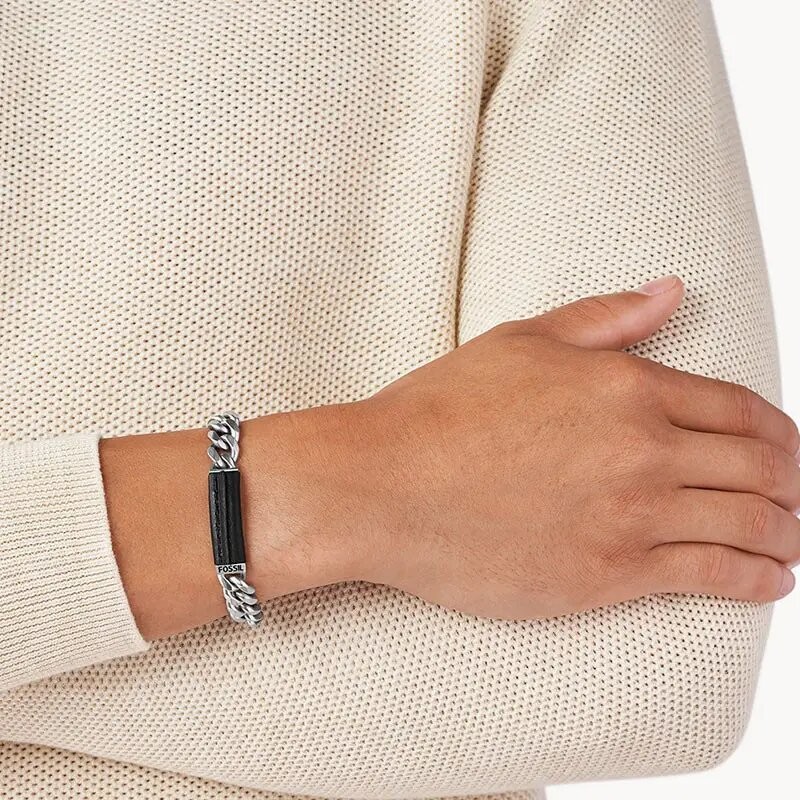 Bracelet Fossil acier argenté