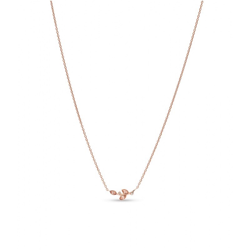 Collier acier doré rose Pink Blooms