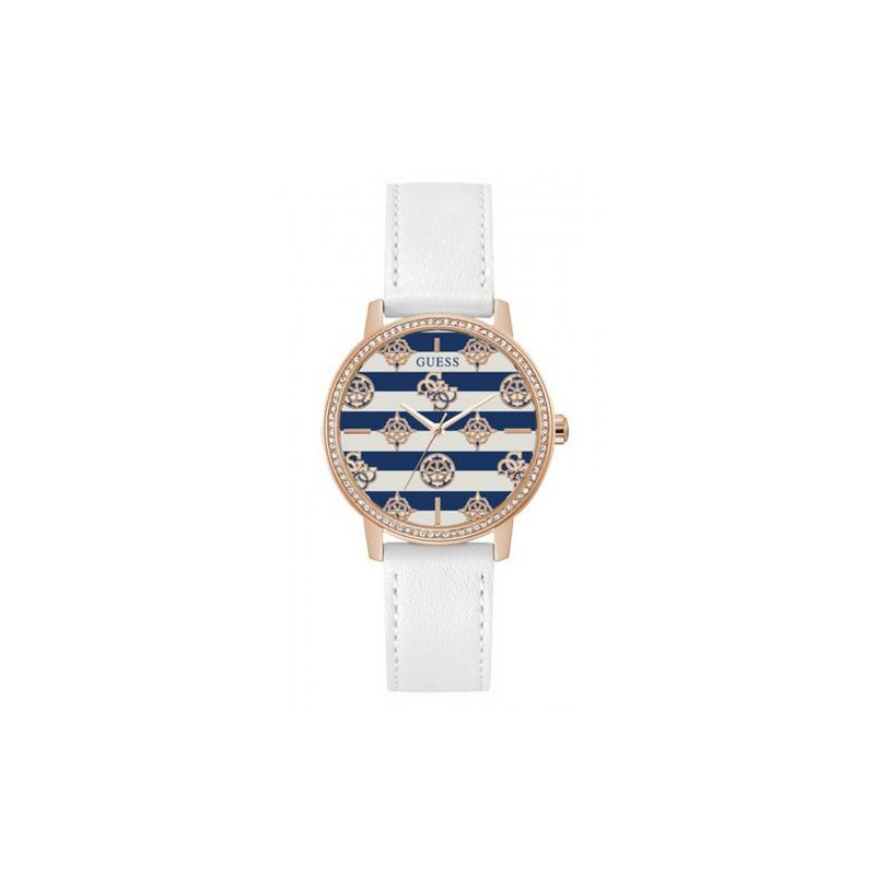 Montre Femme Guess Bracelet en Cuir Blanc