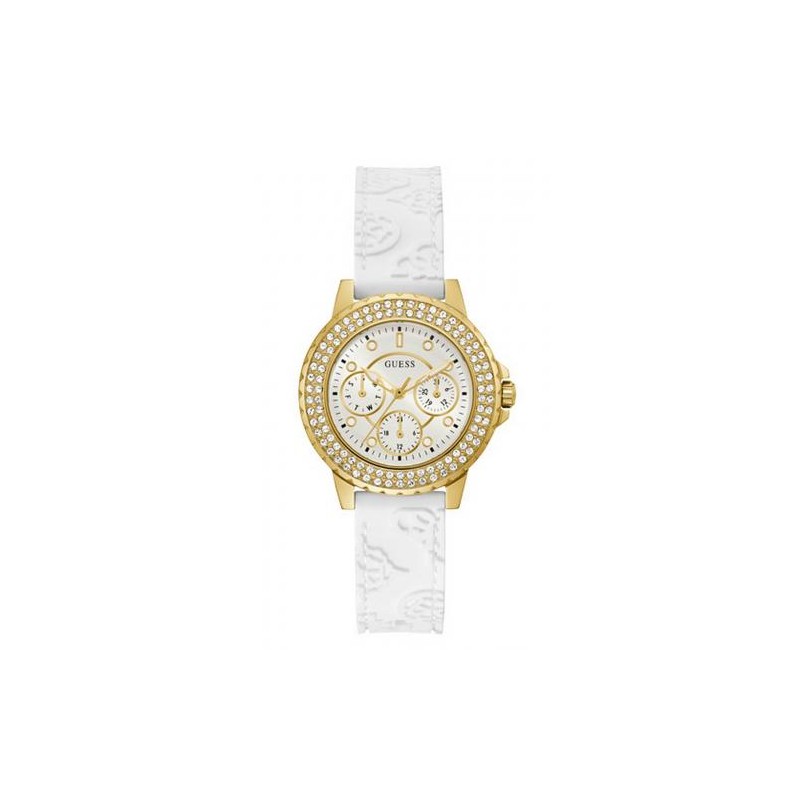 Montre Guess Femme Bracelet en Silicone Blanc