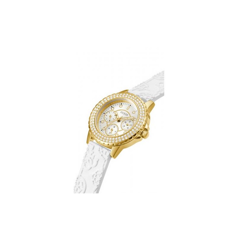 Montre Guess Femme Bracelet en Silicone Blanc