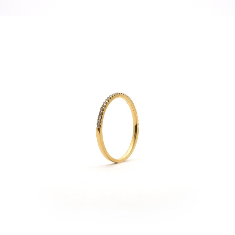 Alliance Carador de fabrication française en or jaune 750/000 et diamants