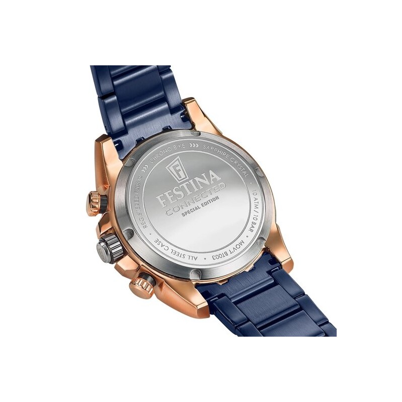 Montre Festina Homme Collection  CHRONOBIKE CONNECTED Bracelet en Acier Bleu