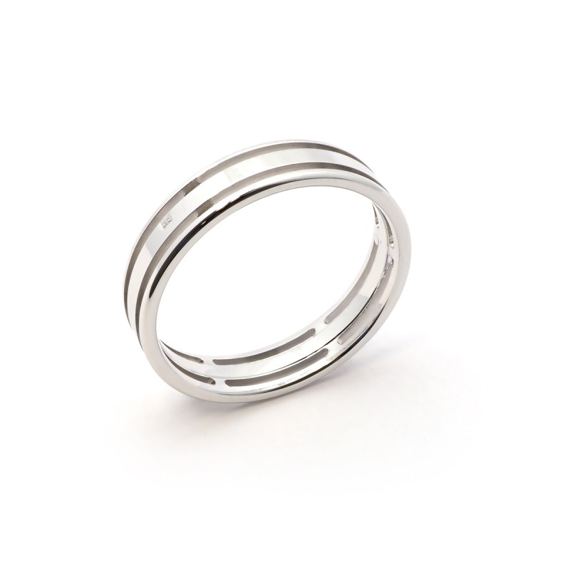 ALLIANCE AJOUREE OR BLANC 750/000, 5 MM