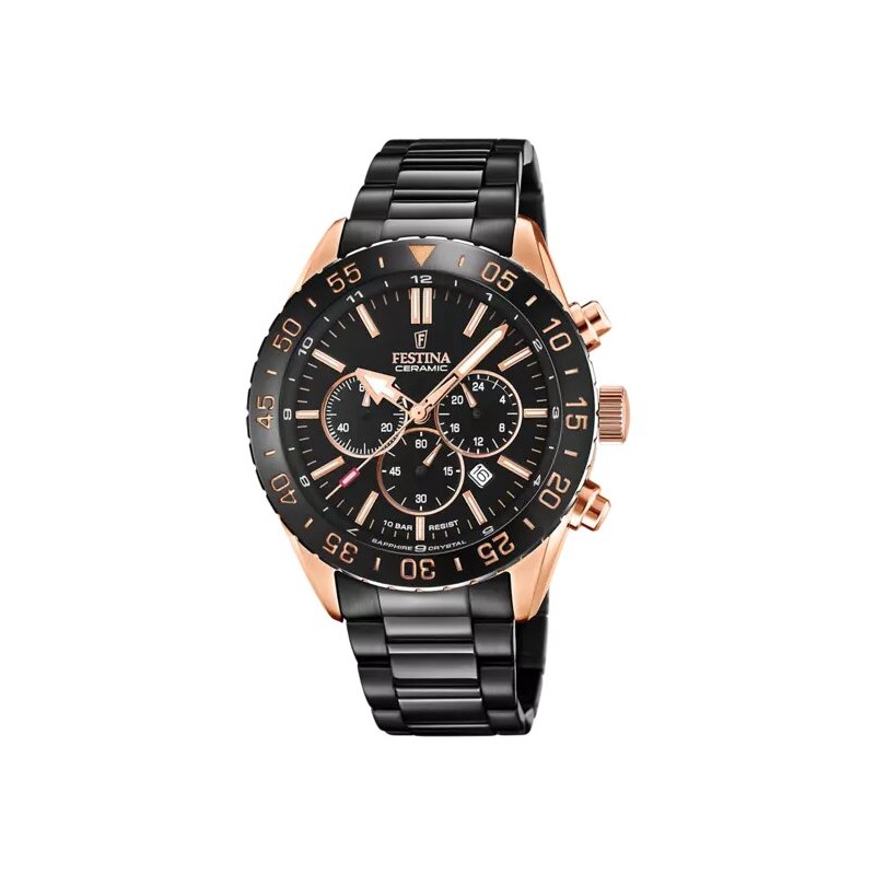 Montre Festina Homme Bracelet en Acier Noir