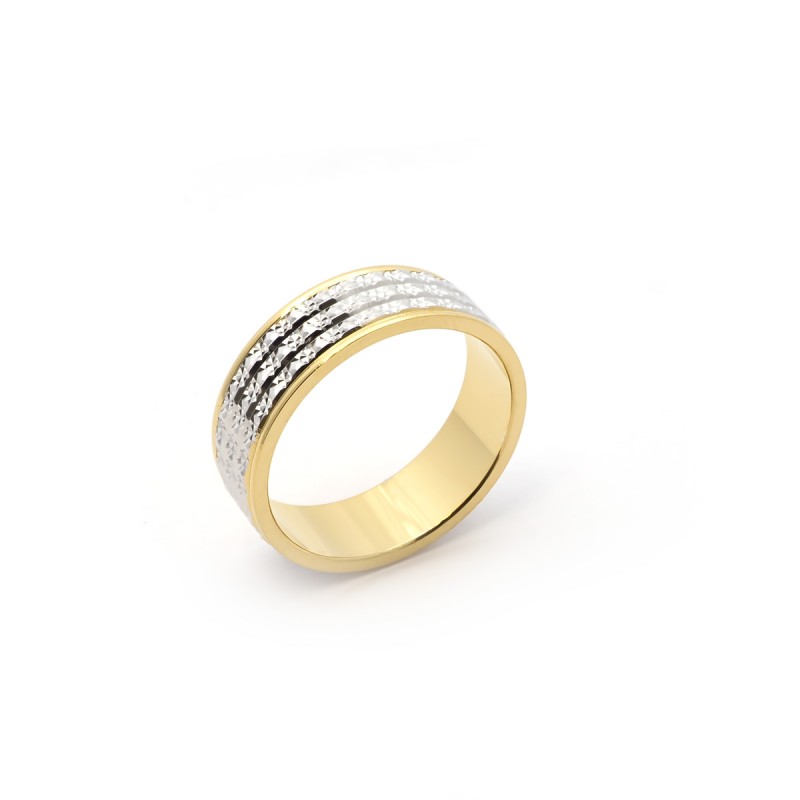 Alliance deux ors 375/000, ruban 6 mm