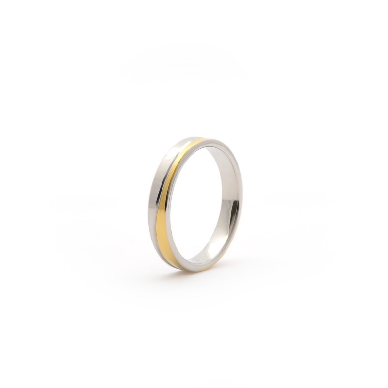 Alliance deux ors 375/000 mixte ruban de 3,5 mm