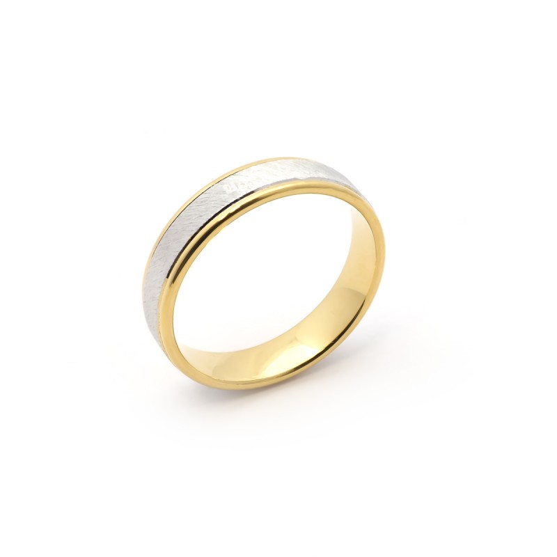 Alliance Mixte deux ors confort 5 mm Or 375/000