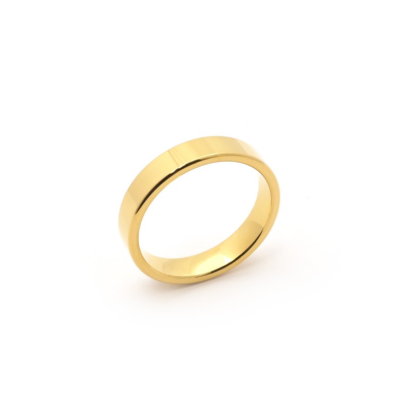 Alliance Femme or jaune 750/000, ruban plat 4 mm