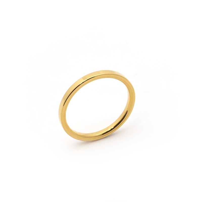 Alliance Femme ruban confort 2 mm Or jaune 375/000