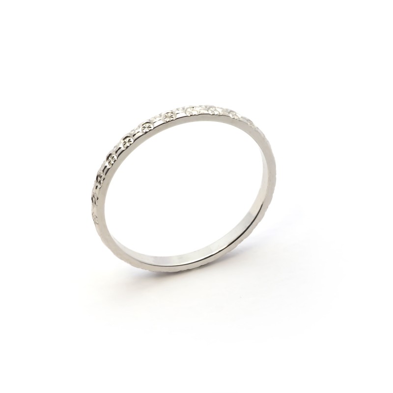 Alliance fantaisie or blanc