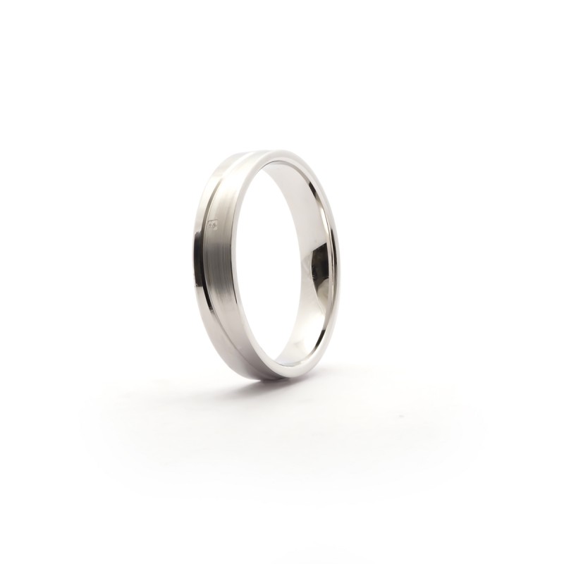 Alliance or blanc 375/000, ruban 3.5 mm