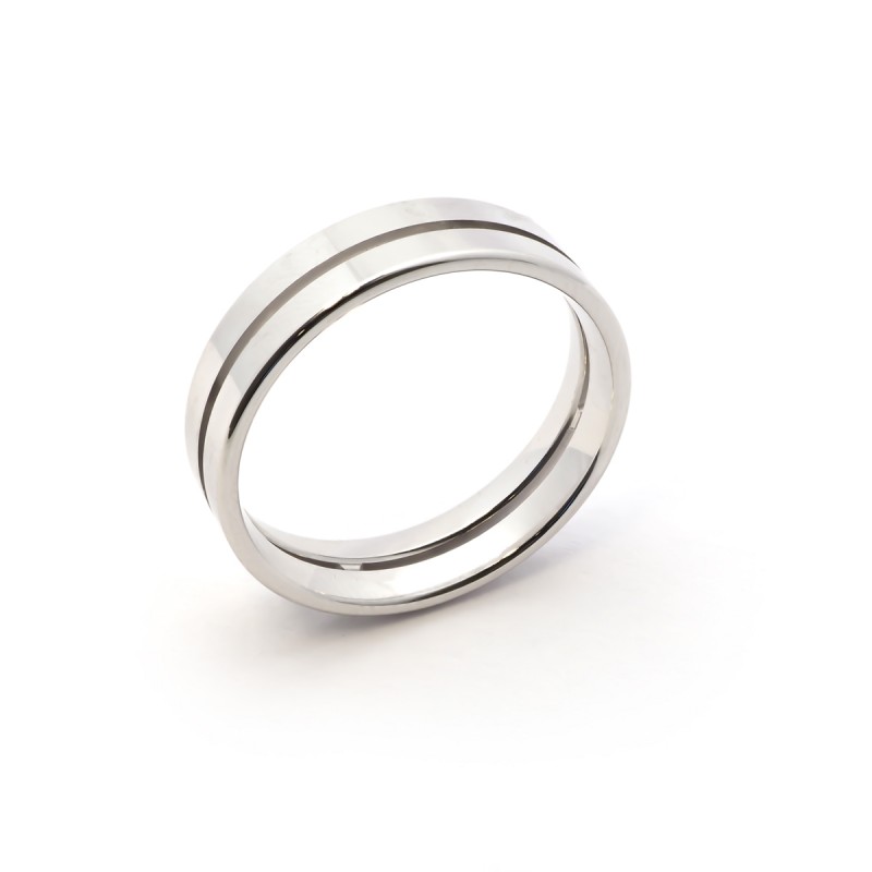 Alliance homme or blanc 375/000, AJOUREE 5.5 mm