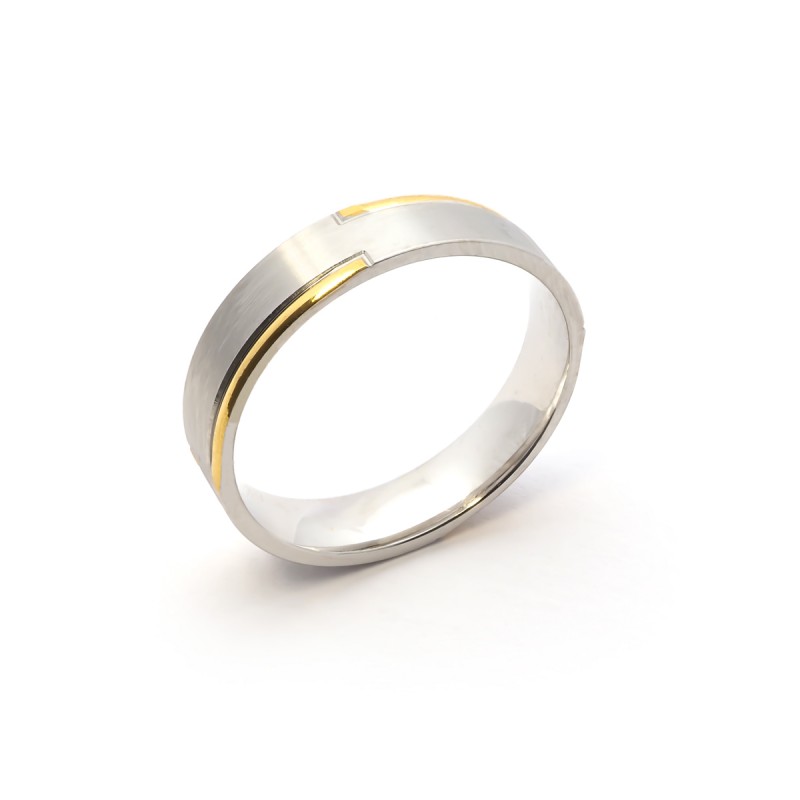 Alliance ruban 5 mm Homme Deux ors 750/000 6,6g