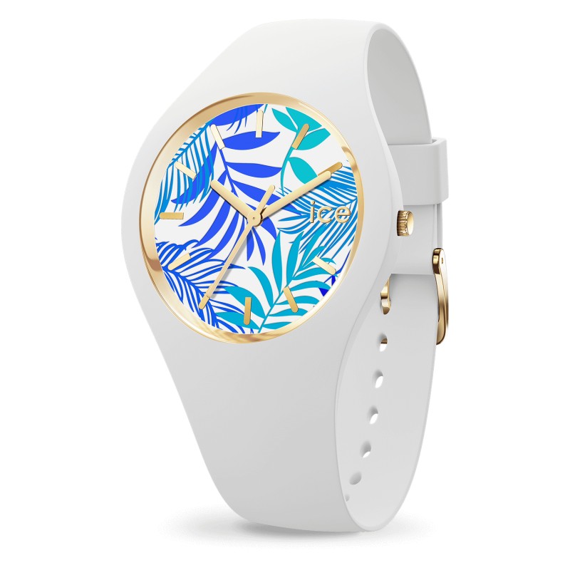 Montre Ice Watch Ice flower turquoise leaves