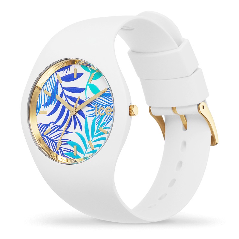 Montre Ice Watch Ice flower turquoise leaves