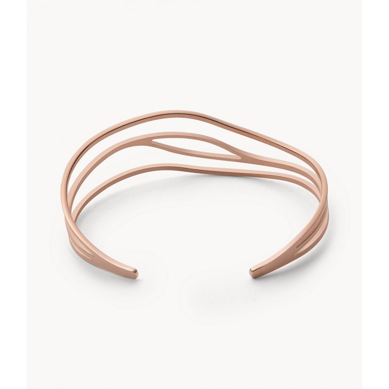 Bracelet Jonc Femme Skagen Agnethe acier doré rose