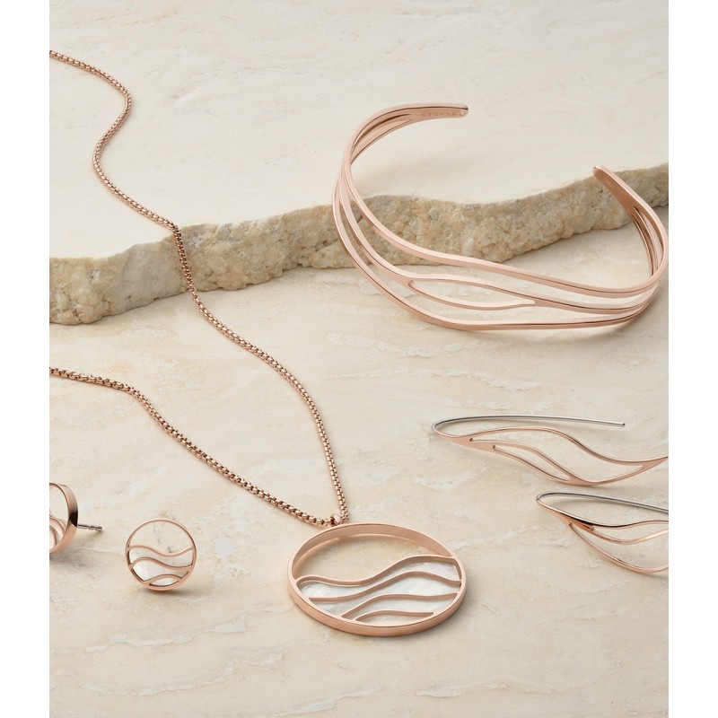 Bracelet Jonc Femme Skagen Agnethe acier doré rose