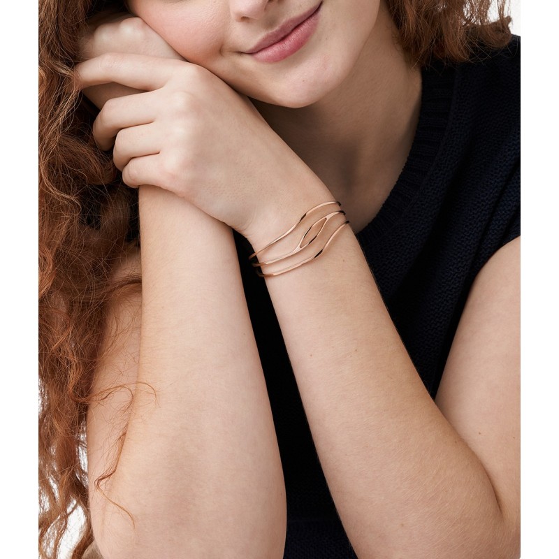 Bracelet Jonc Femme Skagen Agnethe acier doré rose