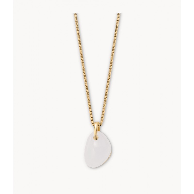 Collier Sea glass femme Skagen en Acier Doré