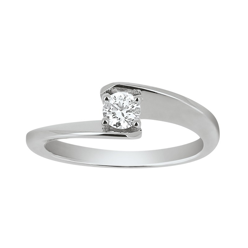 Solitaire Femme GAREL Envol en Or Blanc et Diamant de 0.25ct