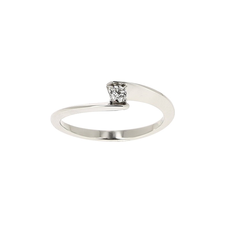 Solitaire Femme Garel "Envol" Or et Diamant 0.10 Carats