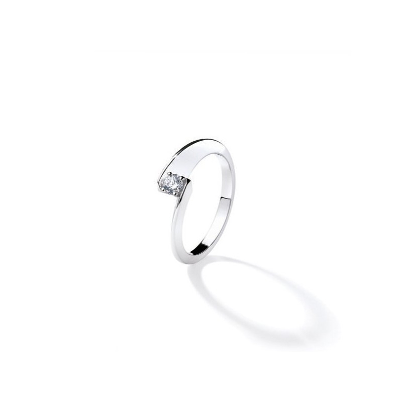 Solitaire Femme Garel "Envol" Or et Diamant 0.06 Carats