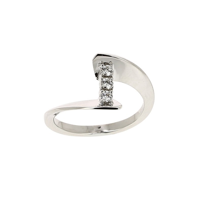 Bague Femme GAREL "Envol Trilogy" Diamant 0.18 carats, Or Blanc
