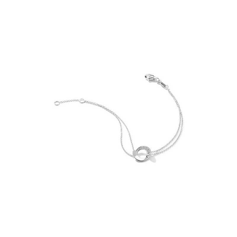 Bracelet Femme GAREL "Envol" en Or Blanc et Diamant de 0.09 ct