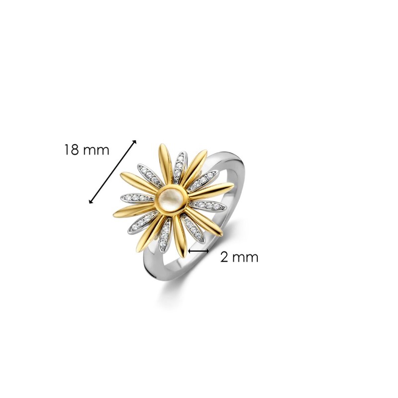 Bague Femme TI SENTO Soleil en Argent Bicolore