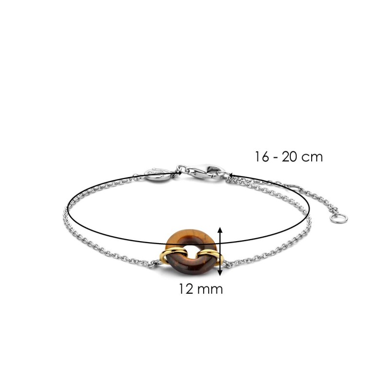 Bracelet TI SENTO Femme en argent 925/000 Doré et Perle Synthétique